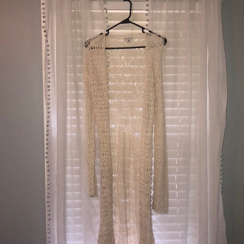 Cream American Eagle Cardigan